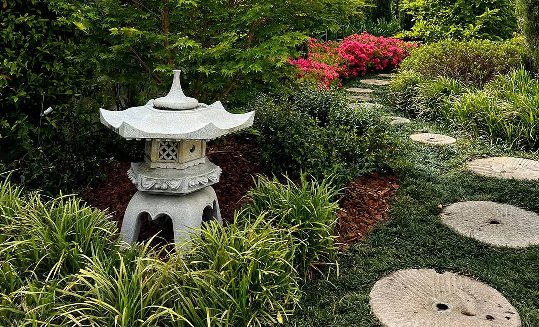 Jardín de estilo oriental en Madrid